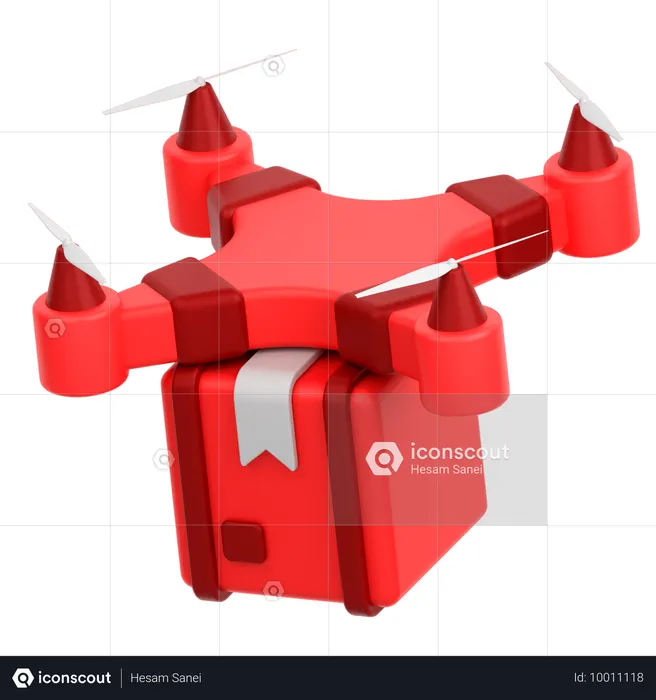 Drone Delivery  3D Icon