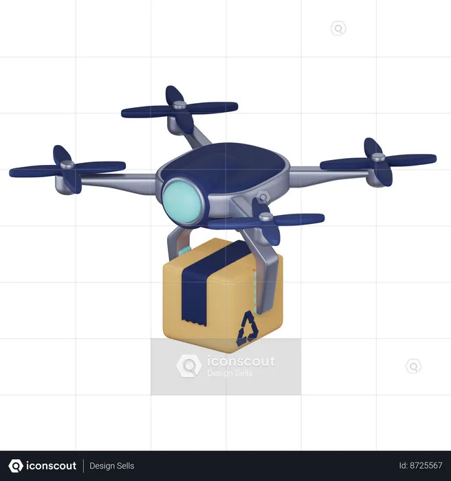 Drone Delivery  3D Icon