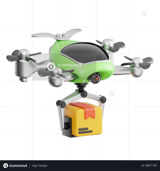 Drone Delivery  3D Icon