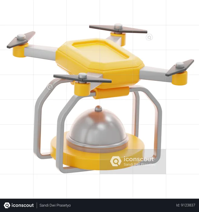 Drone Delivery  3D Icon