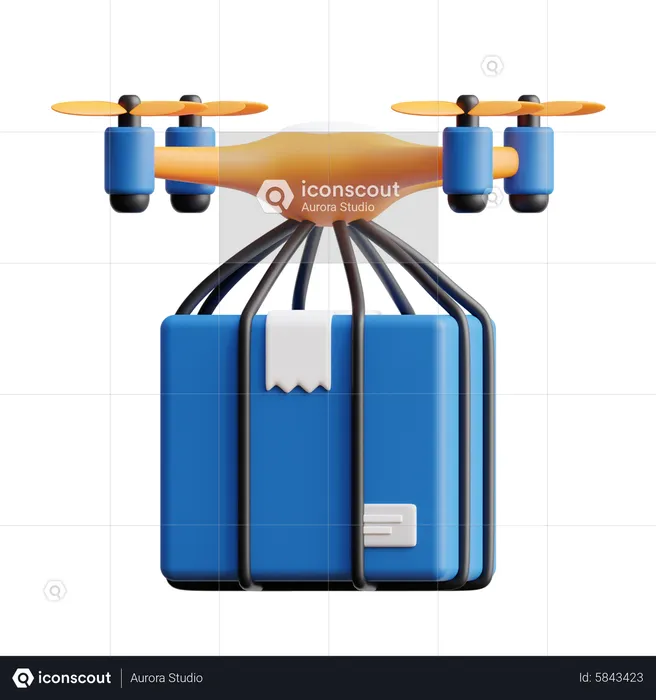 Drone Delivery  3D Icon