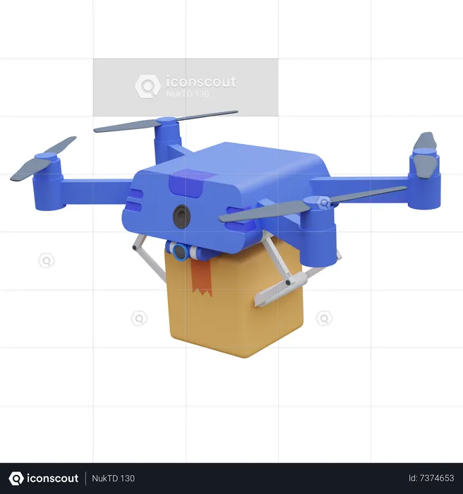 Drone Delivery  3D Icon