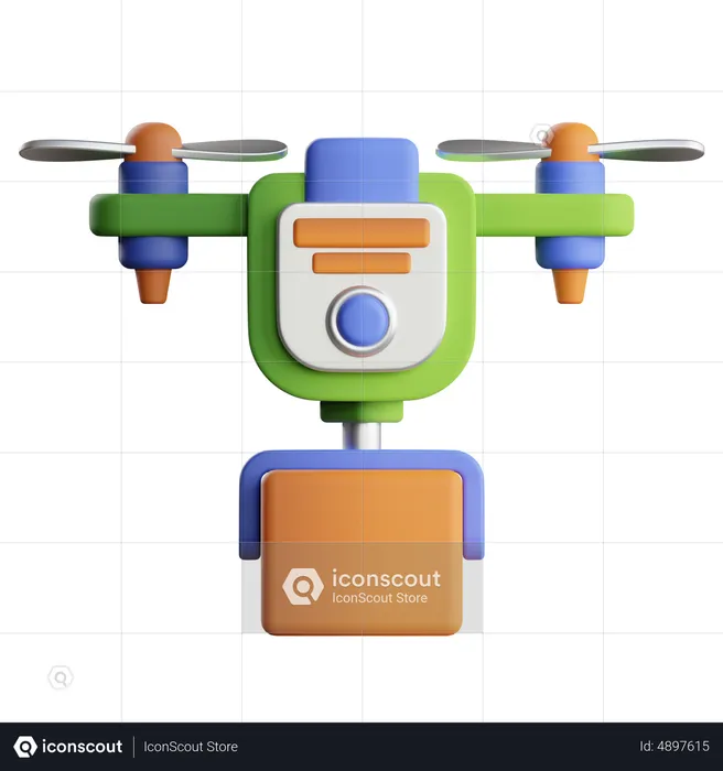 Drone Delivery  3D Icon