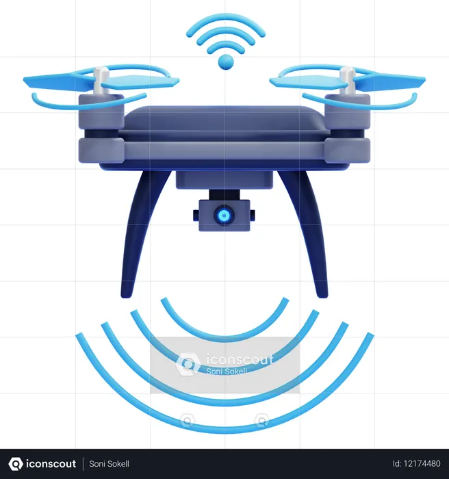 Drone inteligente  3D Icon