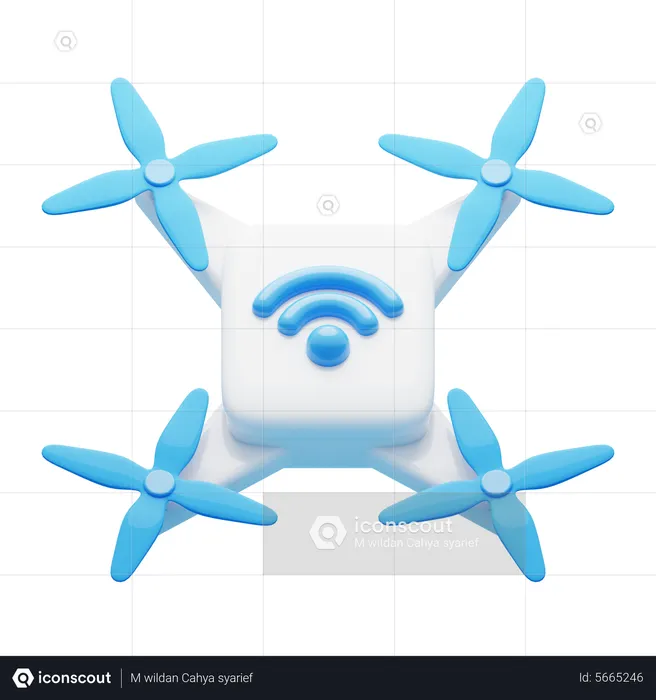 Drone inteligente  3D Icon