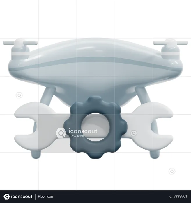 Drone Maintenance  3D Icon