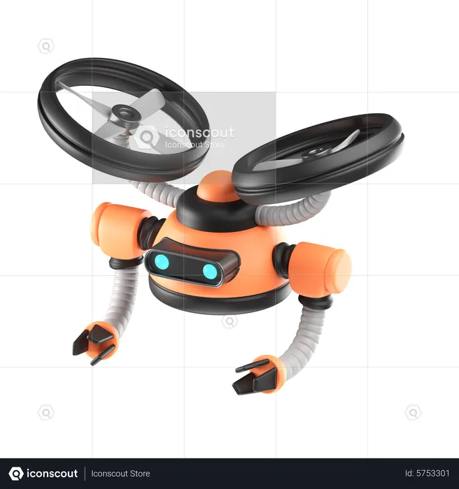 Robô drone  3D Icon