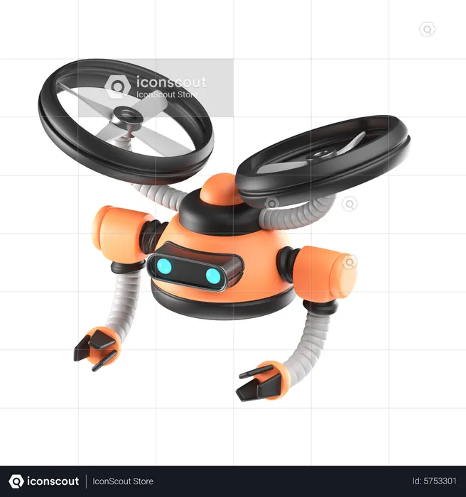 Drone Robot  3D Icon