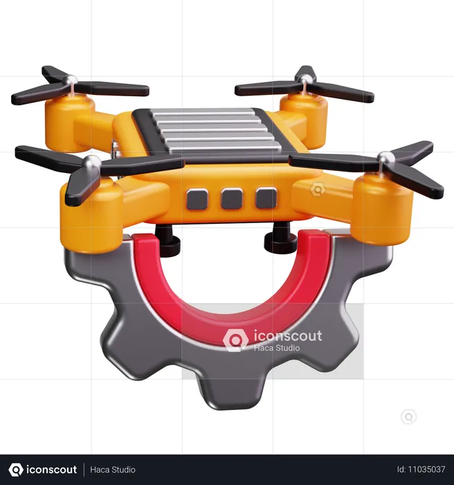 Drone Service  3D Icon