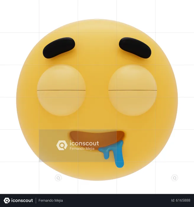 Drooling Emoji Emoji 3D Icon