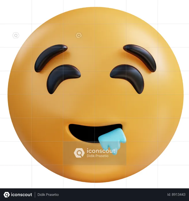 Drooling Face Emoji 3D Icon
