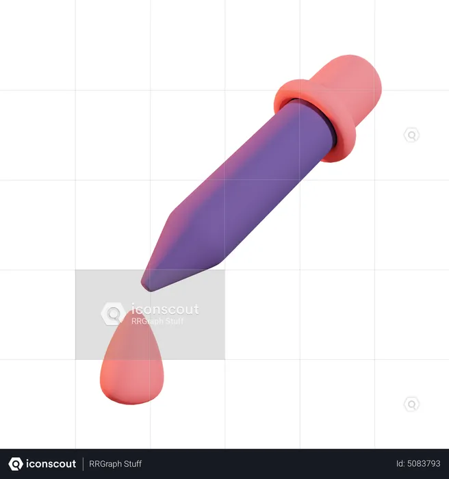 Dropper Picker Color  3D Icon