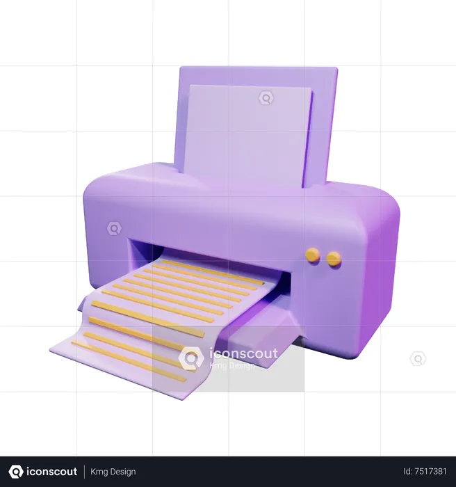 Drucker  3D Icon