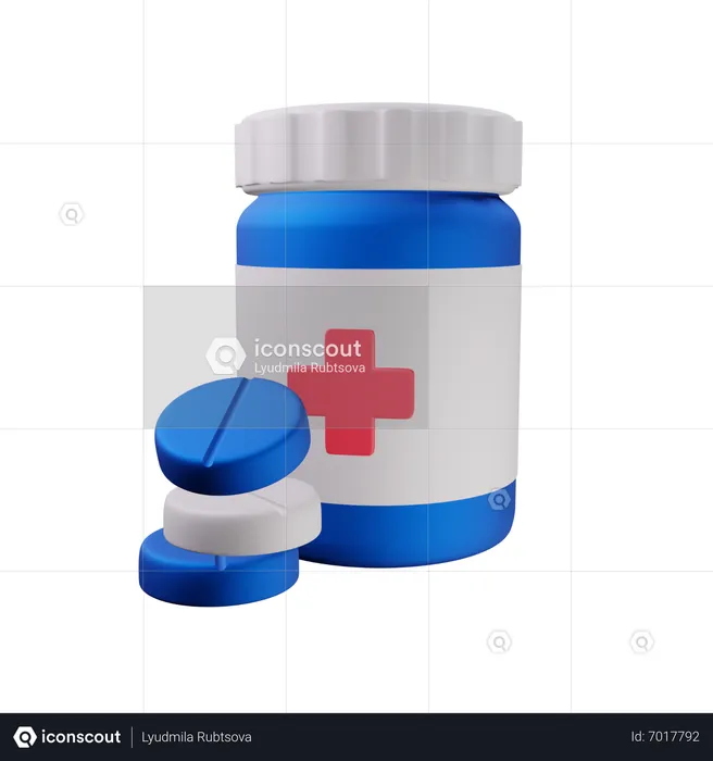 Medical bottle  3D Icon