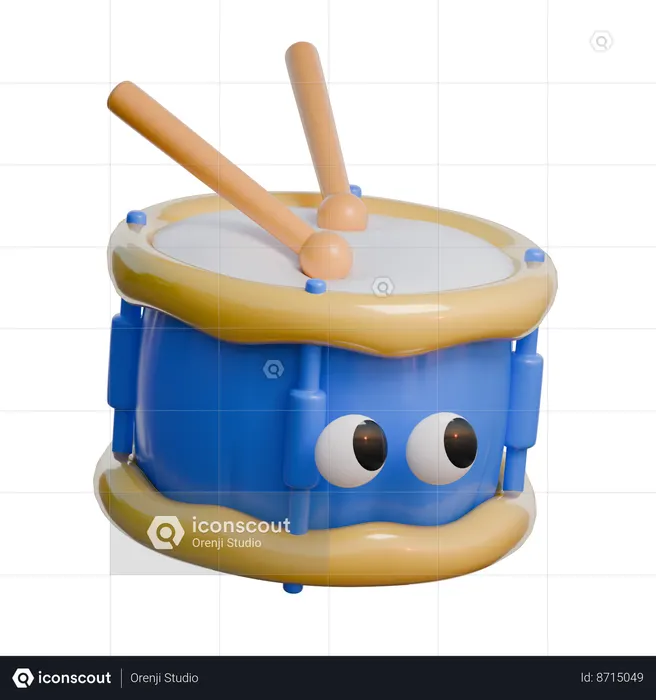 Drum  3D Icon