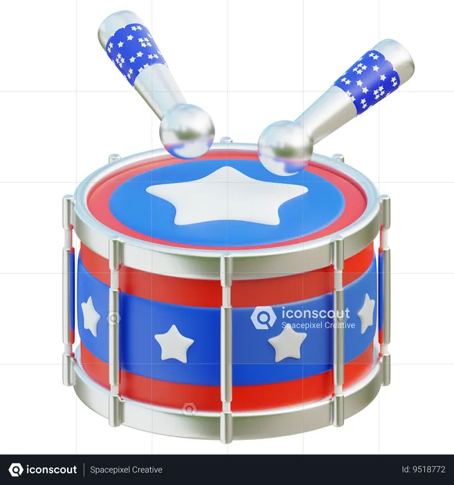 Drum  3D Icon
