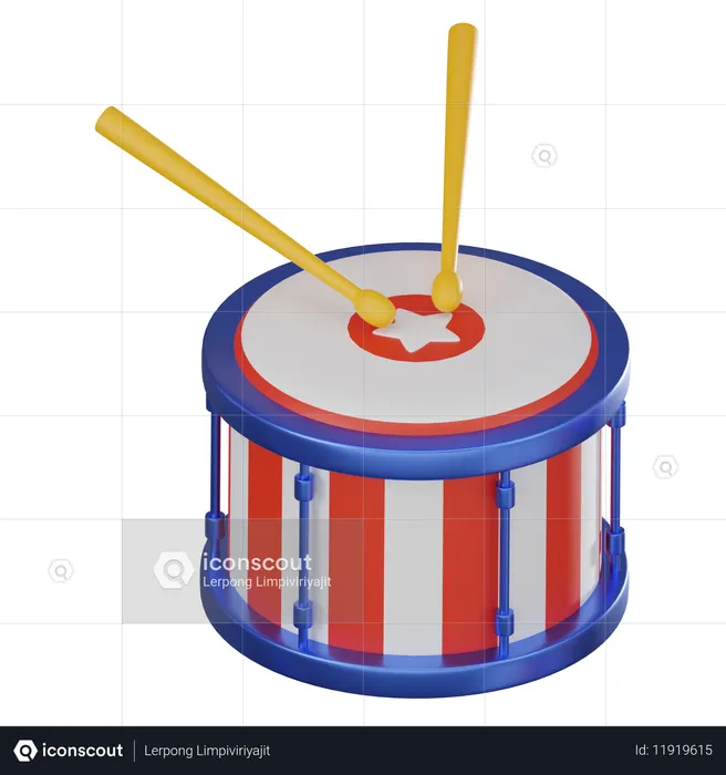 Drum  3D Icon