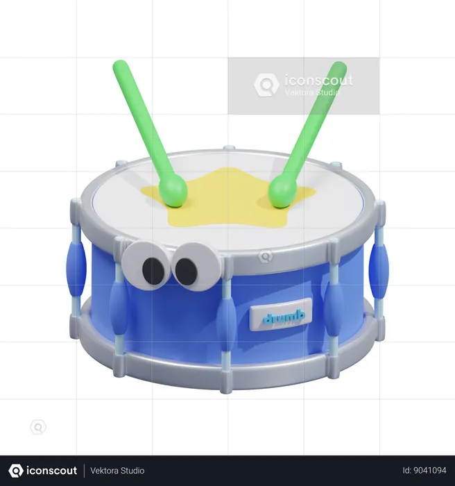 Drum  3D Icon