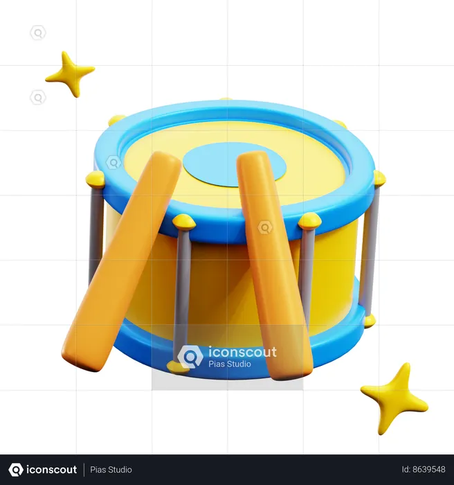 Drum  3D Icon