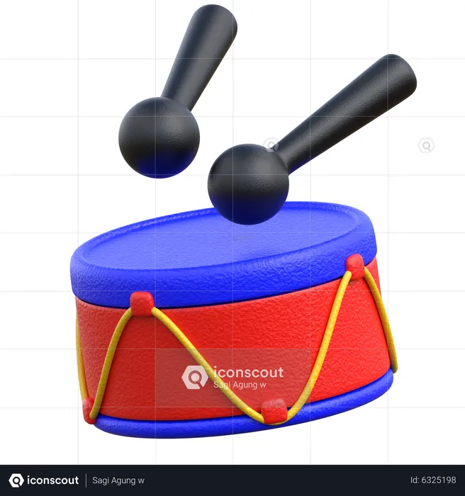 Drum  3D Icon