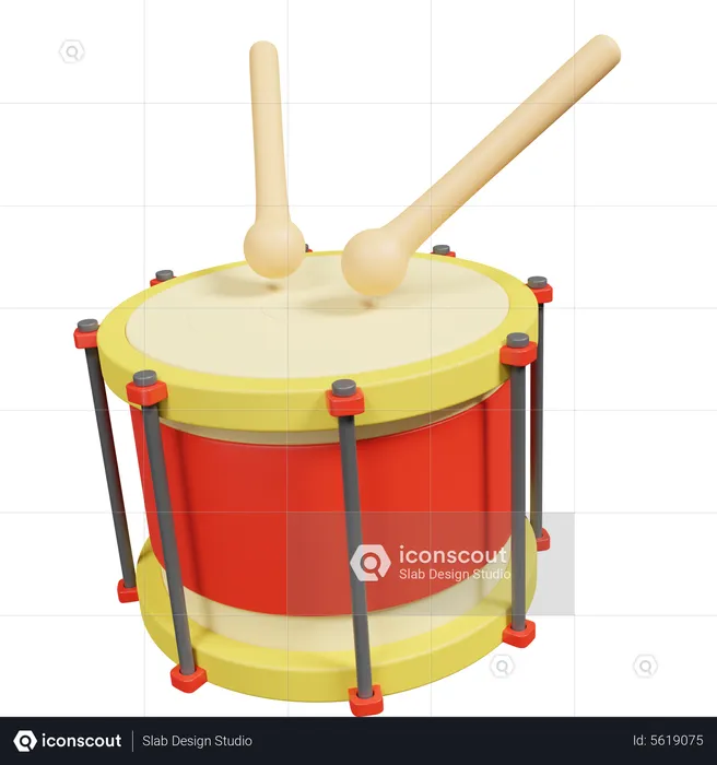 Drum  3D Icon