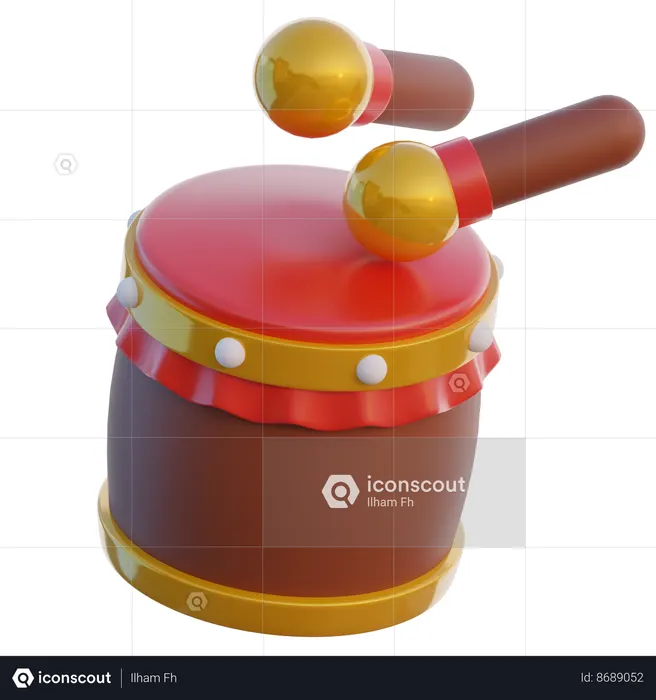 Drum  3D Icon