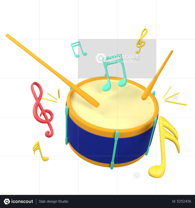 Drum  3D Icon