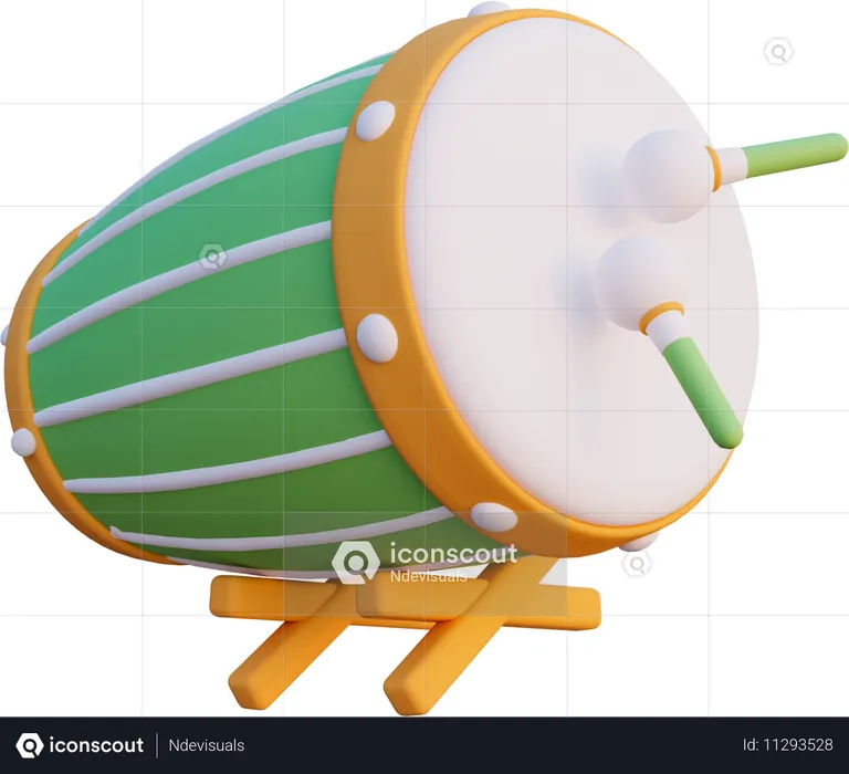 Drum Bedug  3D Icon