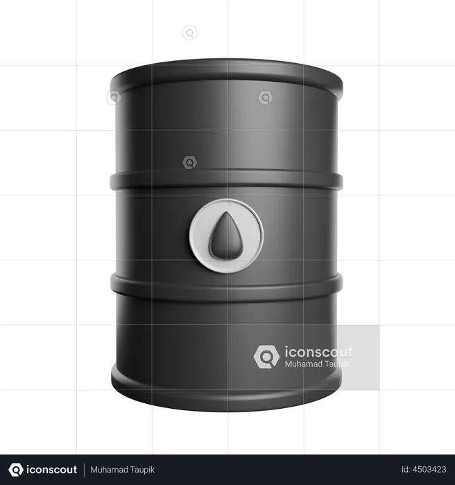 Drum Oil  3D Illustration