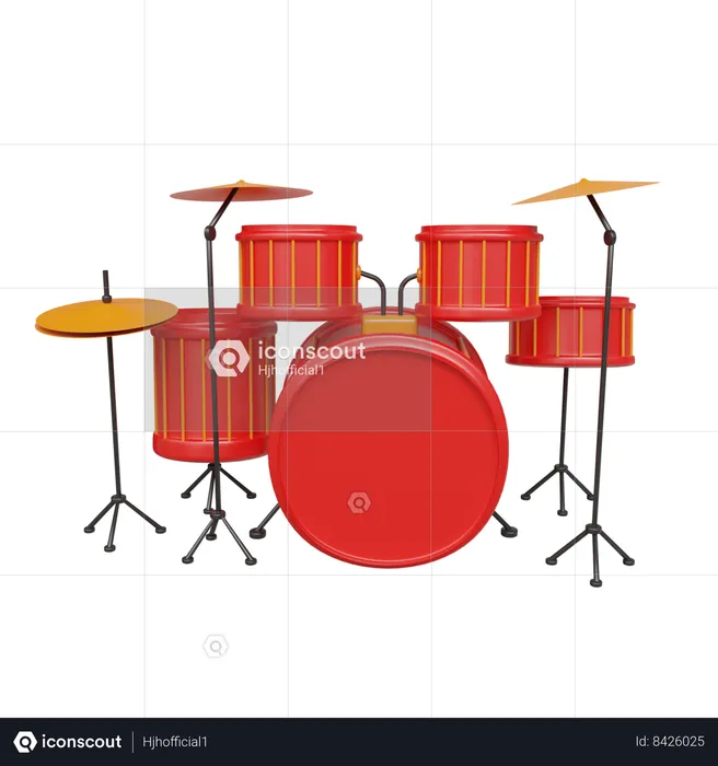 Drum set  3D Icon