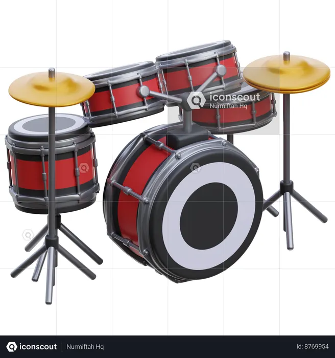 Drum Set  3D Icon