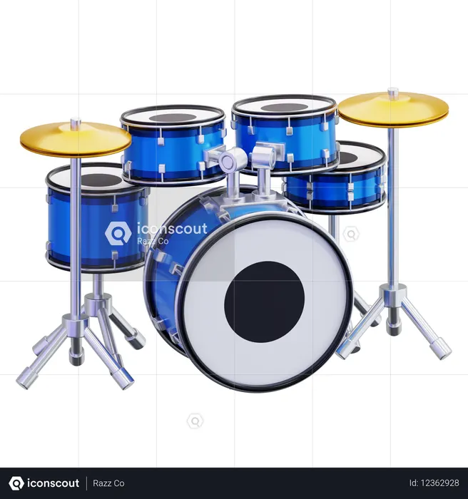 Drum Set  3D Icon