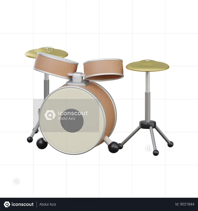 Drum Set  3D Icon