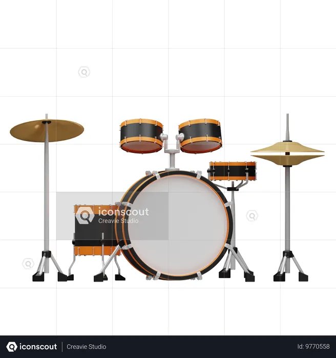 Drum Set  3D Icon