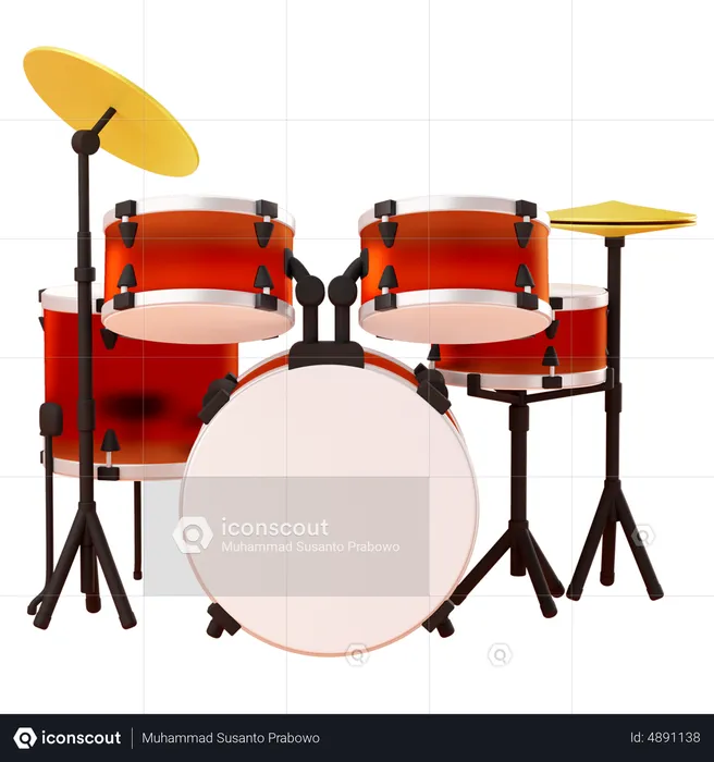 Drum set  3D Icon