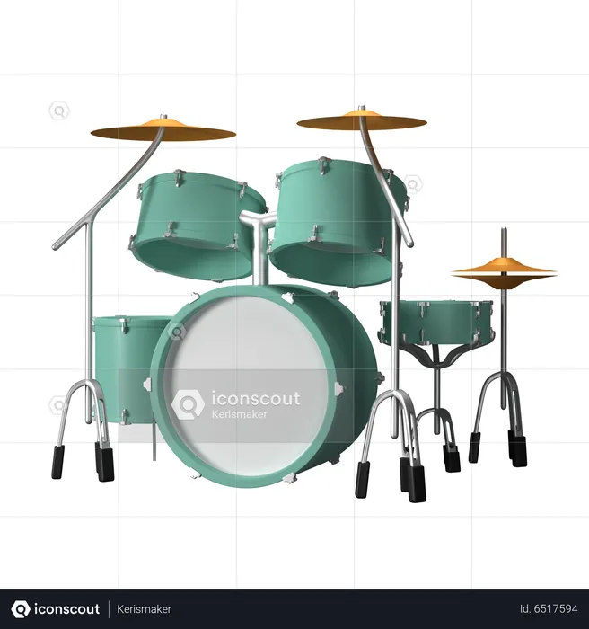 Drum Set  3D Icon