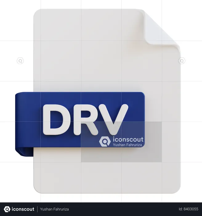 Drv File  3D Icon