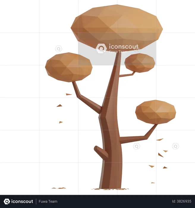 Dry Tree  3D Illustration