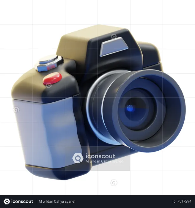 DSLR 3D Icon Download In PNG, OBJ Or Blend Format