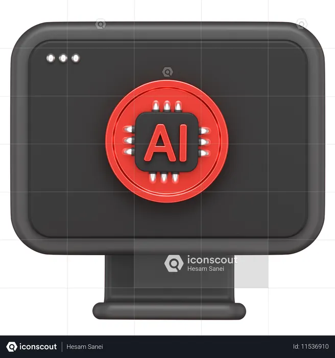 Du hast einen Monitor  3D Icon