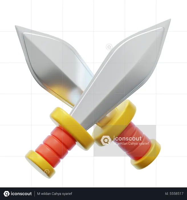 DUAL SWORD  3D Icon