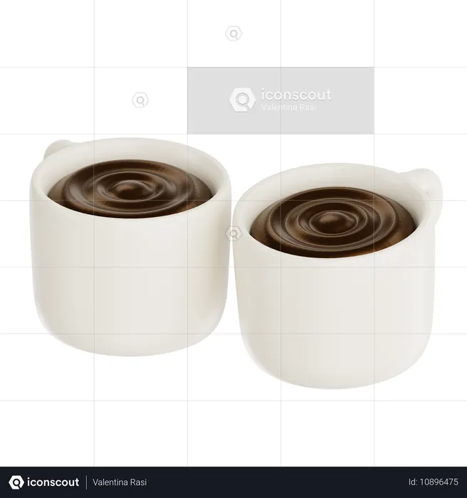 Duas xícaras de café  3D Icon