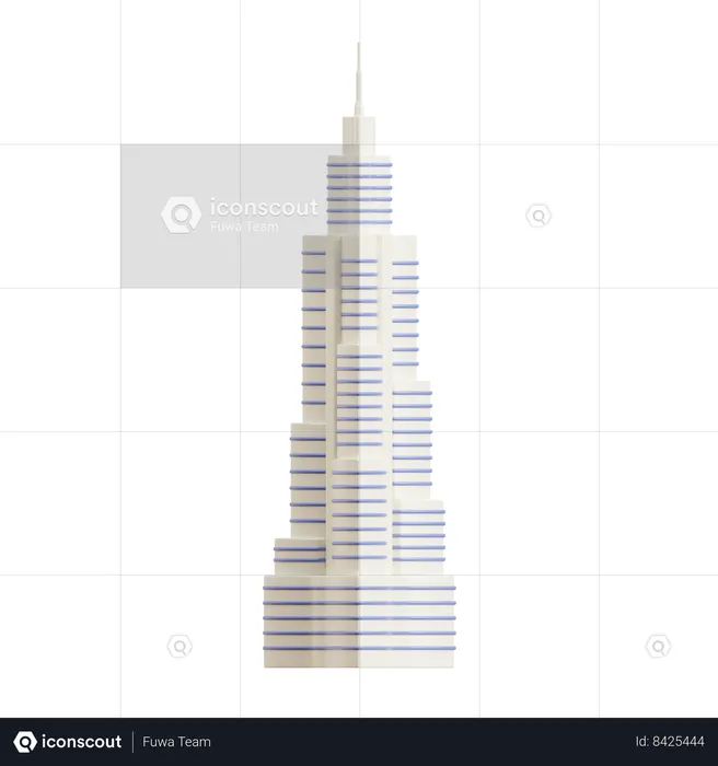 Dubai Skyline  3D Icon