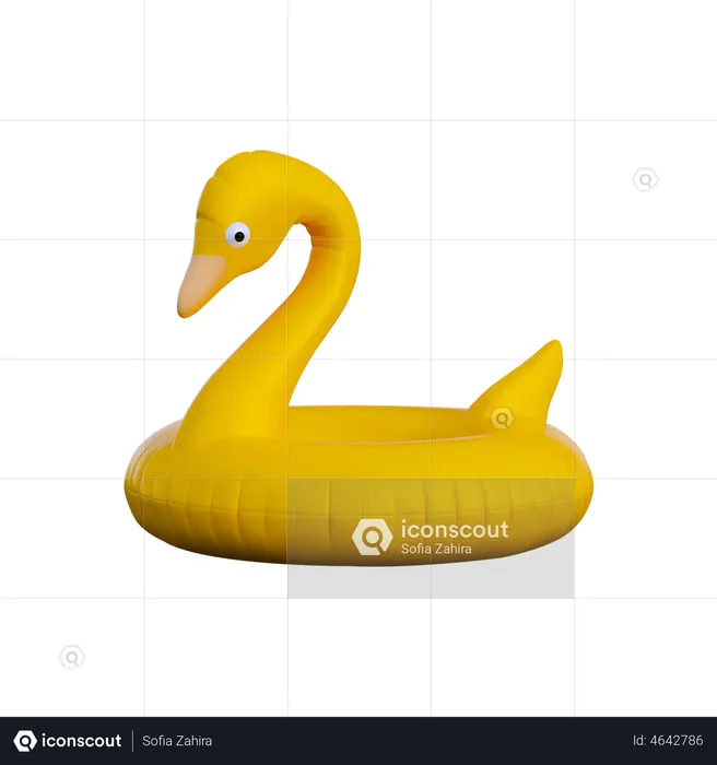 Duck Lifebuoy  3D Illustration