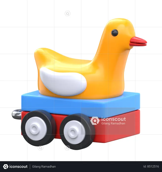Duck Toy Car  3D Icon
