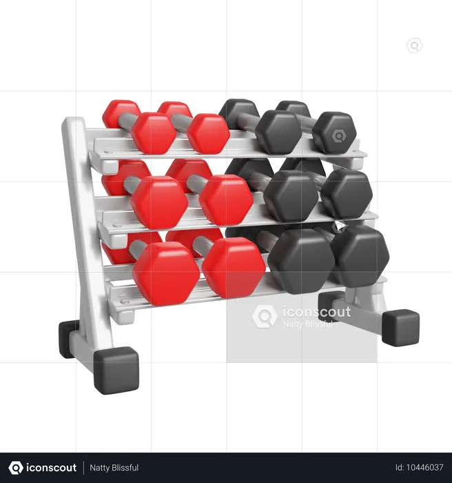 Dumbbell Set  3D Icon