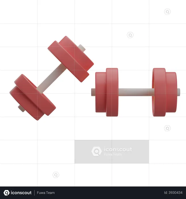 Dumbbells  3D Illustration