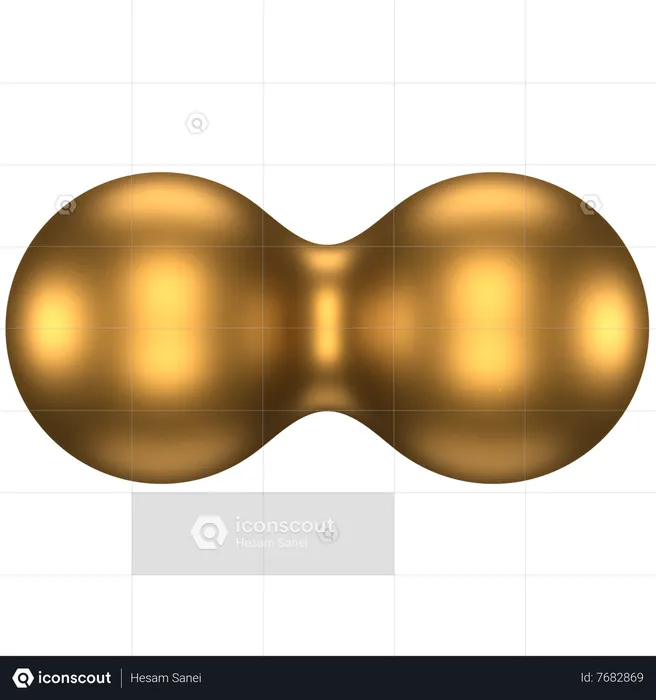 Dumbbells Abstract Shape  3D Icon