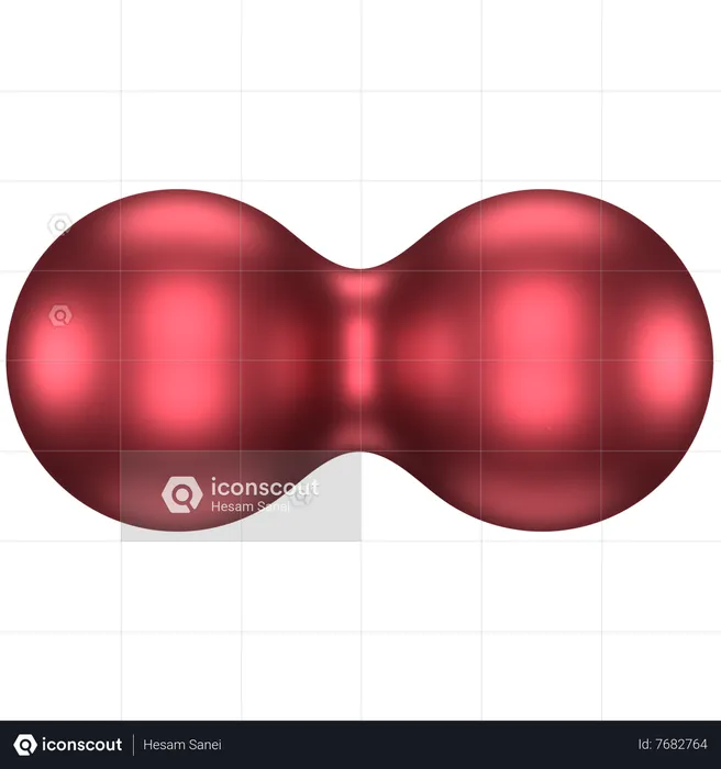 Dumbbells Abstract Shape  3D Icon