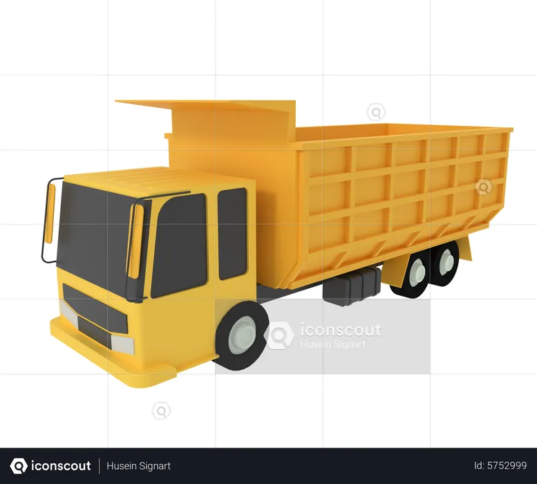 Dump Truck Trailer  3D Icon